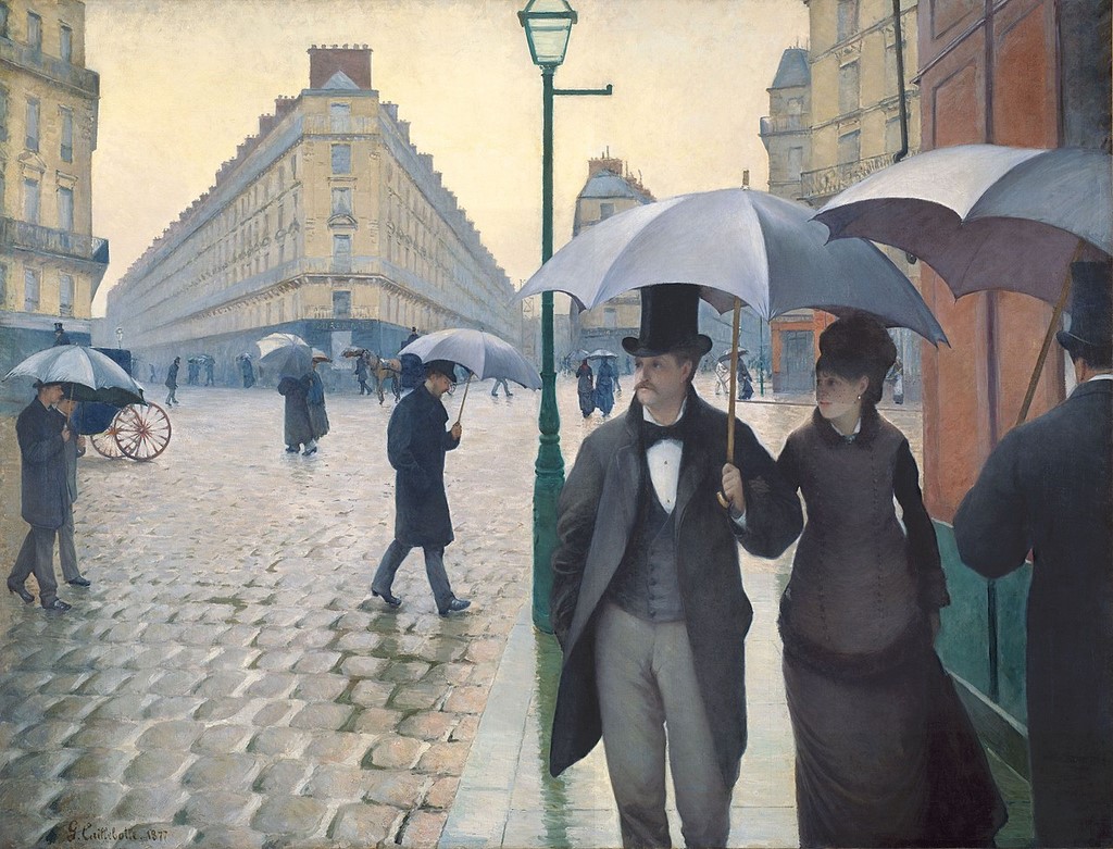 Rue de Paris; temps de pluie par Gustave Caillebotte